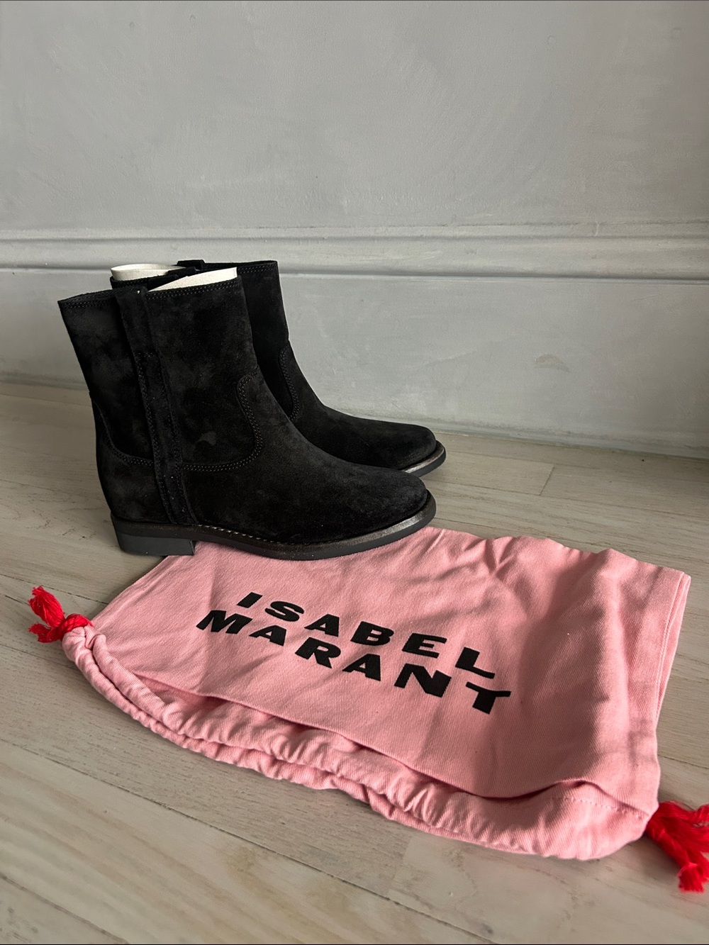 Isabel Marant Black Suede Chelsea Ankle Boots brand new - perfect condition